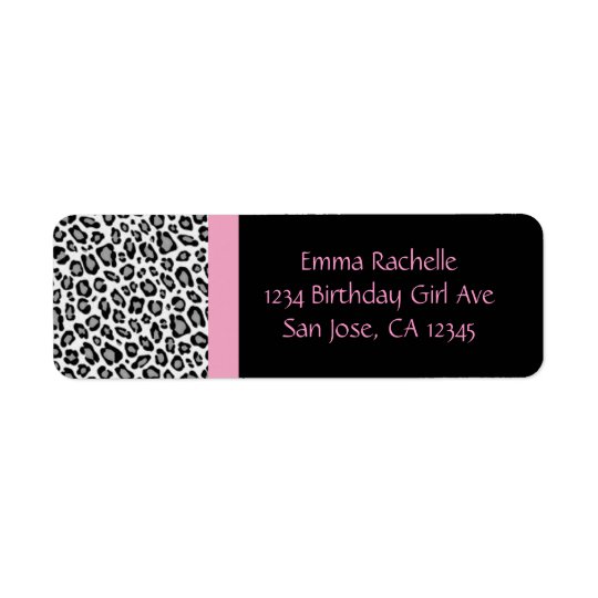Chic Leopard Return Address Labels
