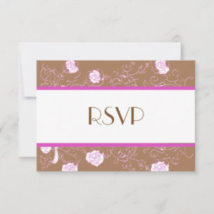 Chic Lesbian Gay Wedding RSVP Two Brides Card