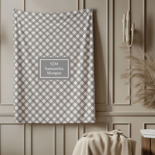 Chic Light Grey Blanket Elegant Minimalist Comfort