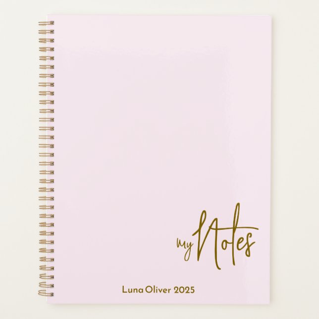 Chic Light Pink Feminine Planner  (Front)