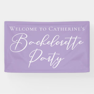 Chic Lilac Purple Bachelorette Party Custom Banner