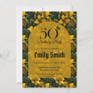 Chic Lilies Charm 60Th Birthday Invitation