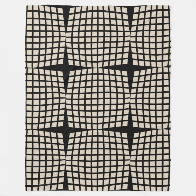 Chic Linen Check Pattern Checked Blanket (Front)