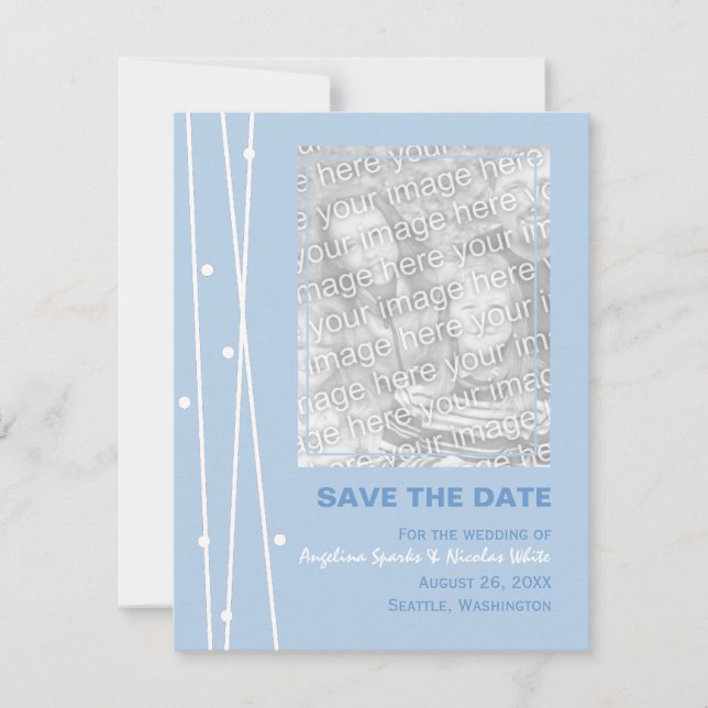 Chic Lines & Dots Save the Date (Front)