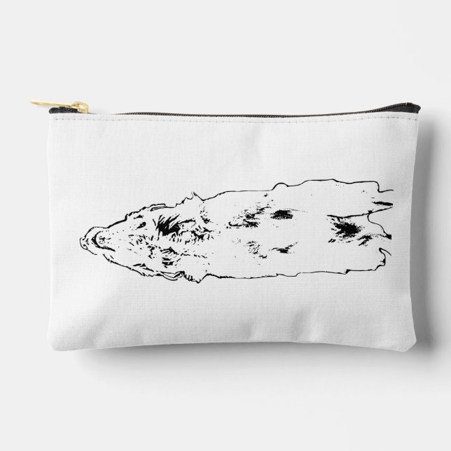 Chic lines, golden form accessory pouch (Front)