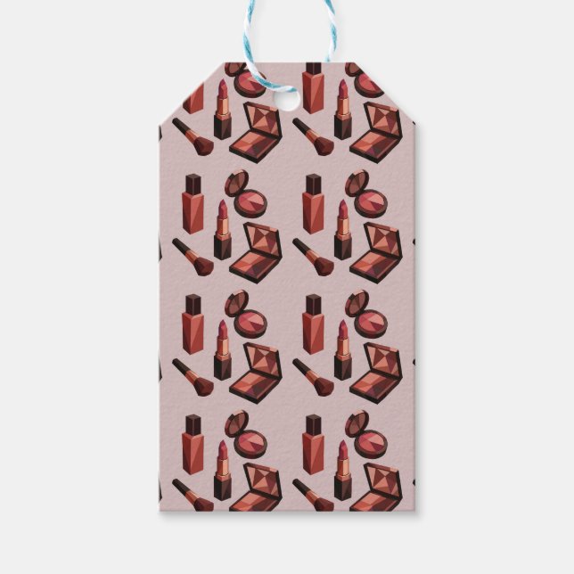 Chic Lipstick Pattern Gift Tag (Front)
