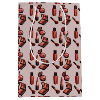 Chic Lipstick Pattern Medium Gift Bag