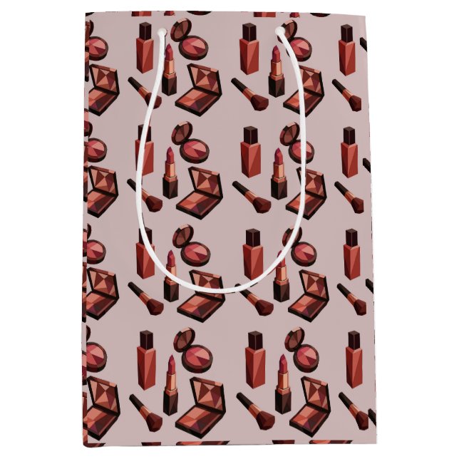Chic Lipstick Pattern Medium Gift Bag (Front)