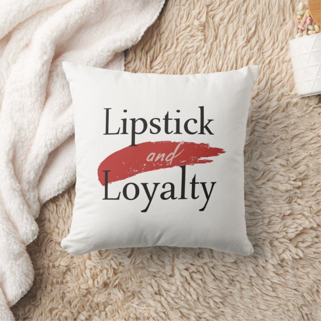 Chic Lipstick Smear and Loyalty Cushion (Blanket)