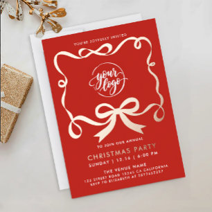 Chic Logo Red White Business Company Christmas