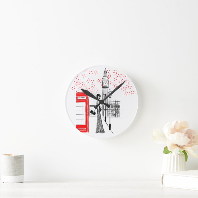 Chic London Glamour Art Wall Clock (Home)
