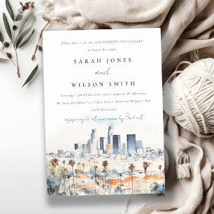 Chic Los Angeles, California Wedding Anniversary Invitation