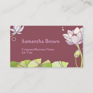 Chic Lotus Massage Therapy Business Card