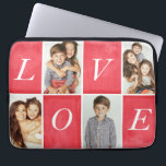 Chic Love 4 Photo Collage Laptop Sleeve<br><div class="desc">Showcase your favourite photos with this stylish 4-Photo collage that says "Love".</div>