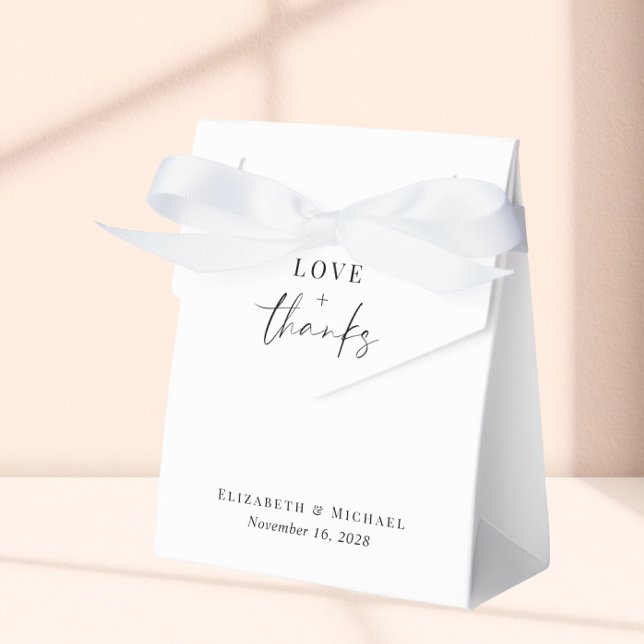 Chic Love And Thanks Wedding Favour Box (Creator Uploaded)