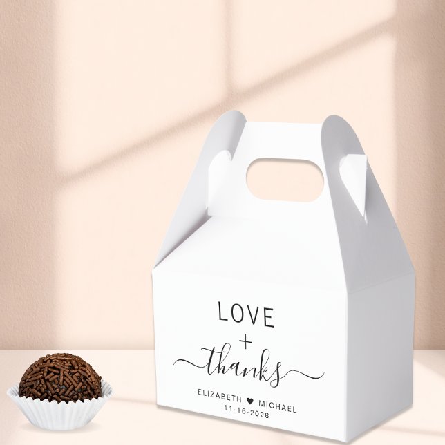 Chic Love And Thanks Wedding Favour Box (Creator Uploaded)