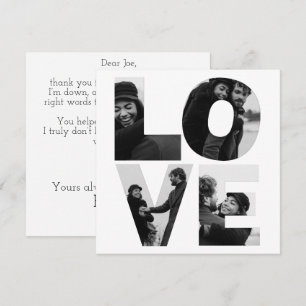 Chic LOVE Custom Photo Family or Couple Holiday Card