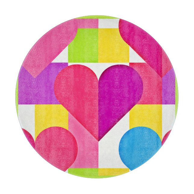 Chic Love Elegance: Romantic Bliss Cutting Board (Front)