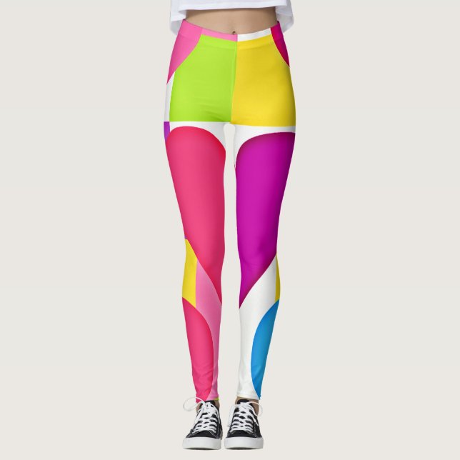 Chic Love Elegance: Romantic Bliss Leggings (Front)