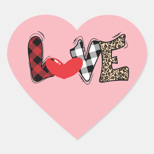 Chic Love Heart Sticker (Front)