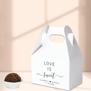 Chic Love Is Sweet Wedding Favour Box