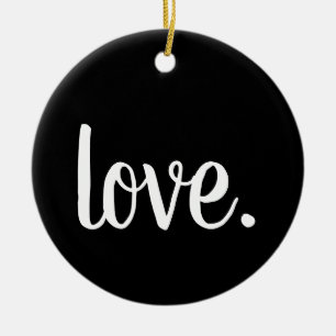chic LOVE. script Ceramic Tree Decoration