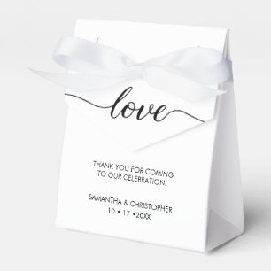 Chic Love Script Custom Engagement Party  Favour Box