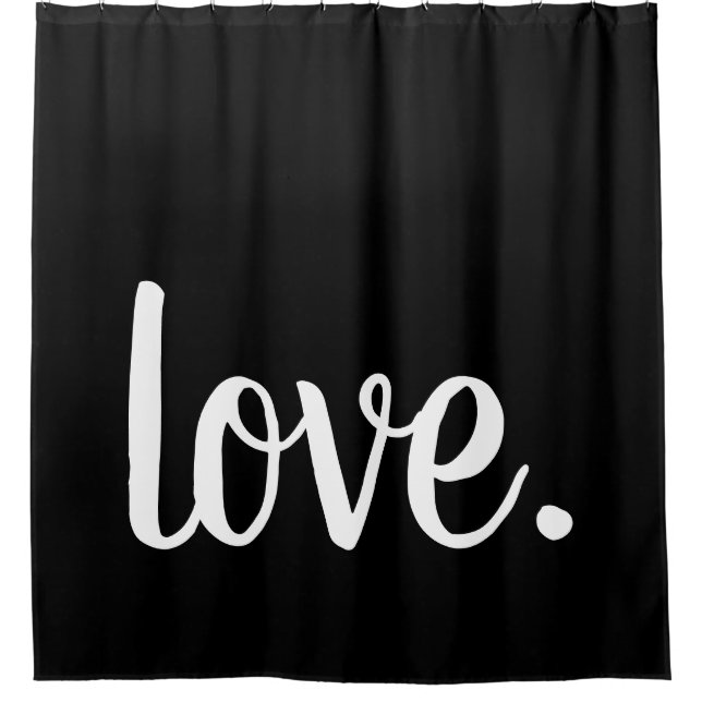chic LOVE. script Shower Curtain (Front)