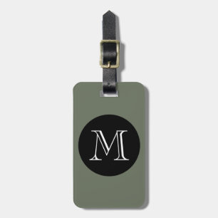 CHIC LUGGAGE/BAG TAG_533 GREEN/BLACK/MONOGRAM LUGGAGE TAG
