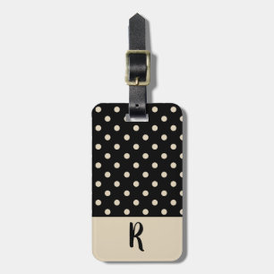 CHIC LUGGAGE/BAG TAG_BEIGE AND BLACK. DIY LUGGAGE TAG