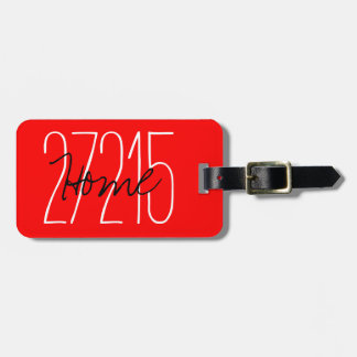 CHIC LUGGAGE/BAG TAG_ZIPCODE_RED LUGGAGE TAG