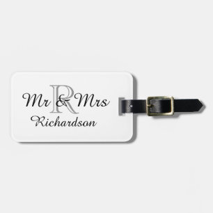 CHIC LUGGAGE TAG_MR & MRS_BLACK/WHITE LUGGAGE TAG