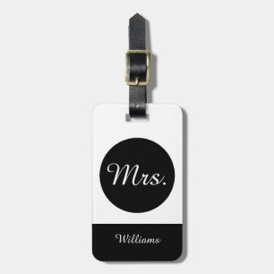 CHIC LUGGAGE TAG_"Mrs" BLACK/WHITE Tag