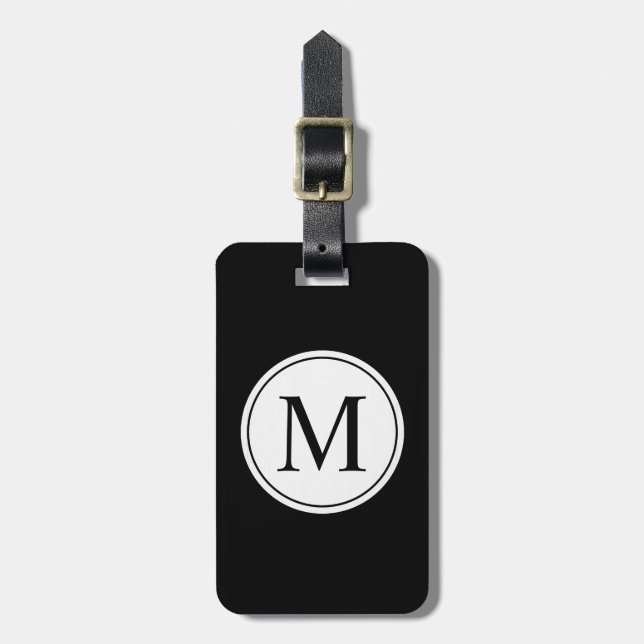 CHIC LUGGAGE TAG_WHITE/BLACK TAG (Front Vertical)