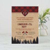 Chic LumberJack and Jill Wedding 40th Anniversary 