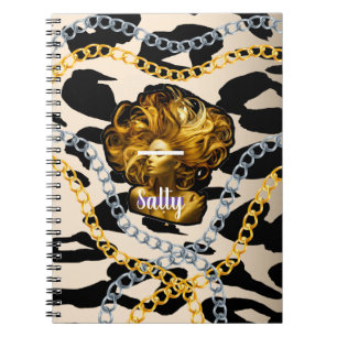 Chic Luxurious Wild Salty Girl Bday Gift girly Notebook