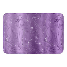 Chic Luxury Purple Silver Glitter Pattern
