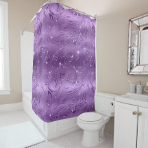 Chic Luxury Purple Silver Glitter Pattern