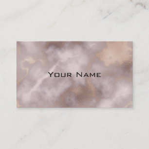 Chic Luxury Smoky White Grey & Gold Marble Pattern Business Card