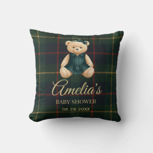Chic Luxury Teddy Bear Baby Shower  Cushion
