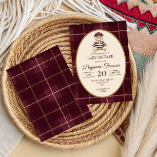 Chic Luxury Teddy Bear Baby Shower Invitation