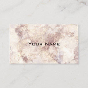 Chic Luxury Vintage White Grey Gold Marble Pattern Business Card