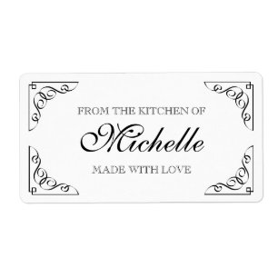 Chic Made with love From the kitchen of food label