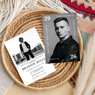 Chic Magazin Senior Graduate, Modern Graduation  Invitation