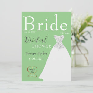 Chic Magazine Cover Bridal Shower Invitation