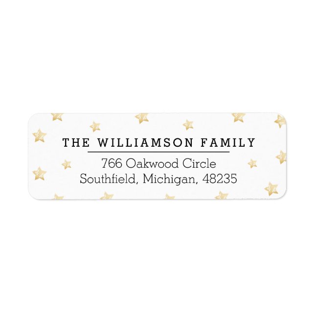 Chic Magical Gold & Black Starry Night Pattern (Front)