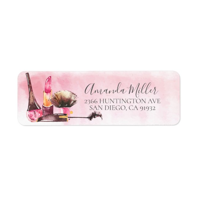 Chic Makeup Return Address Label (Front)