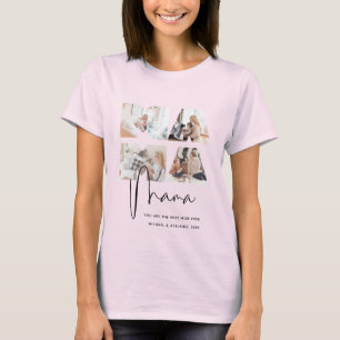 Chic Mama Photo Collage Best Mum Ever Mothers Day T-Shirt