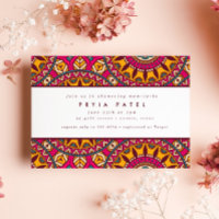 Chic Mandala Henna Colourful Indian Baby Shower