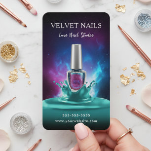 Chic Manicurist Artist Nail Art Colorful Modern Business Card